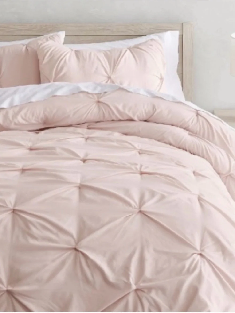 Pottery Barn Teen Blush Pintuck Comforter and Shams